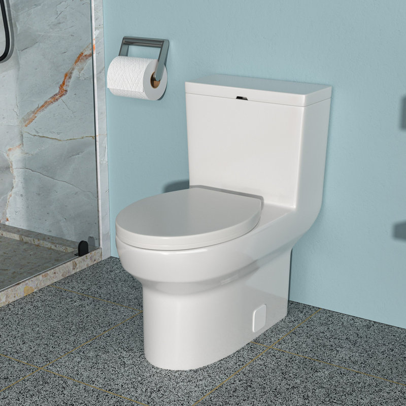 Toilette monobloc en céramique à une chasse avec siège cloisonné
