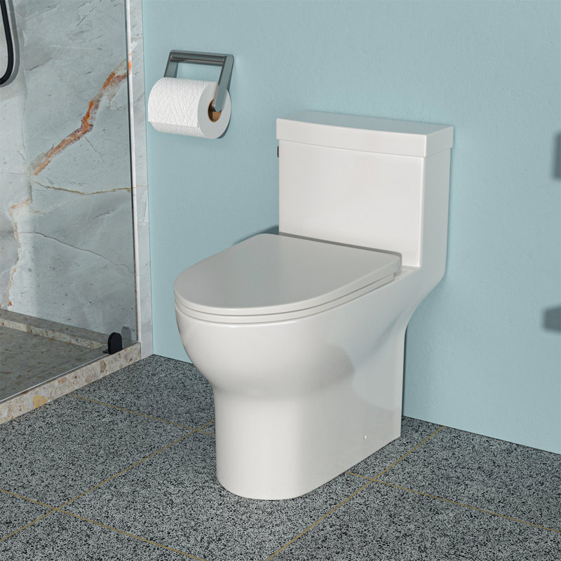 Creationstry GPF Elongated Floor Mounted One-Piece Toilet (Seat Included)