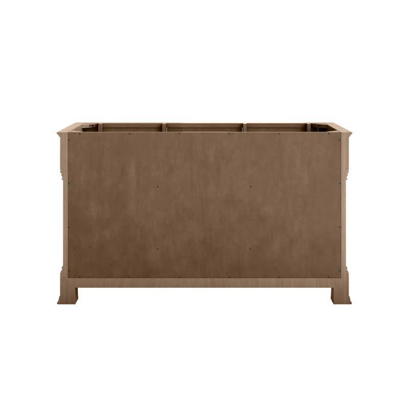 Brookfield 59.88'' W Double Bathroom Vanity Base, Pecan