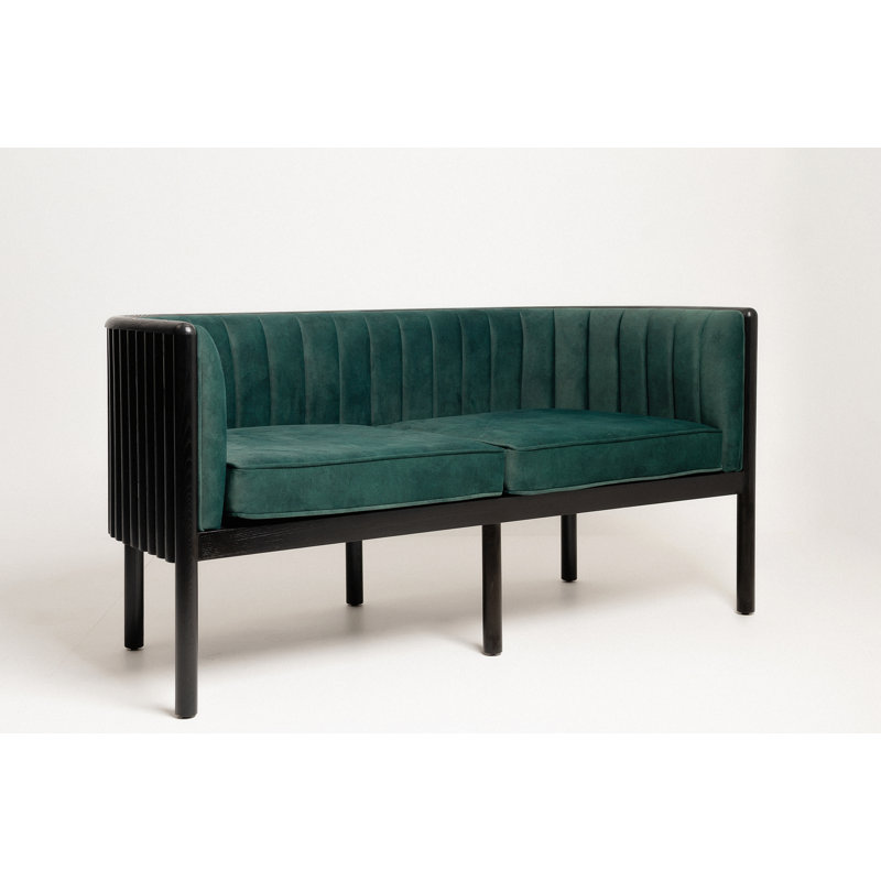 Alton Loveseat, Black, Emerald