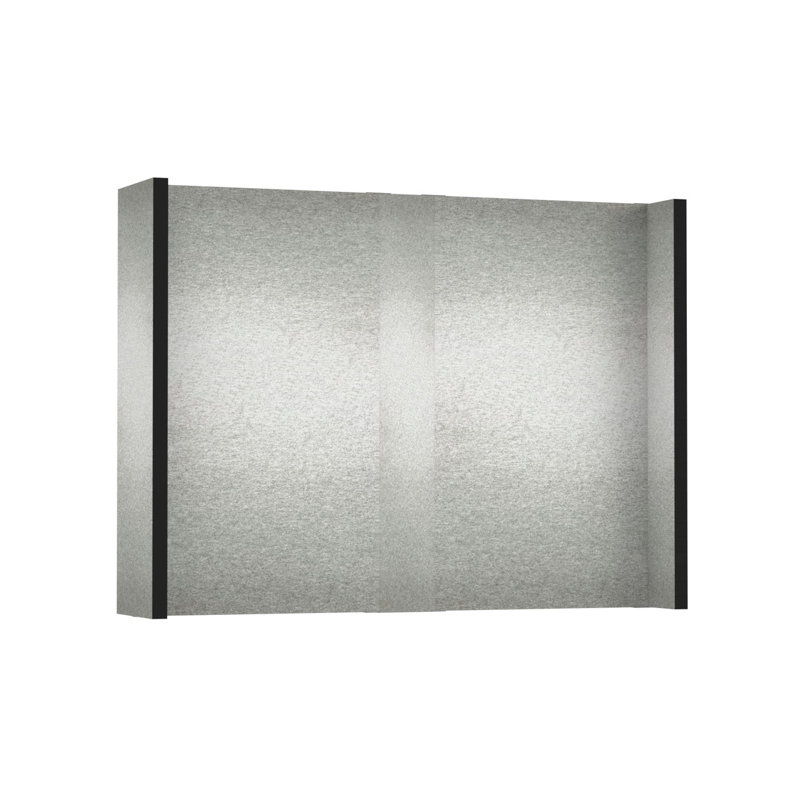 Ensemble mural modulaire de 7 pi de hauteur Everpanel - Bordure noire, 108", Gris marbre