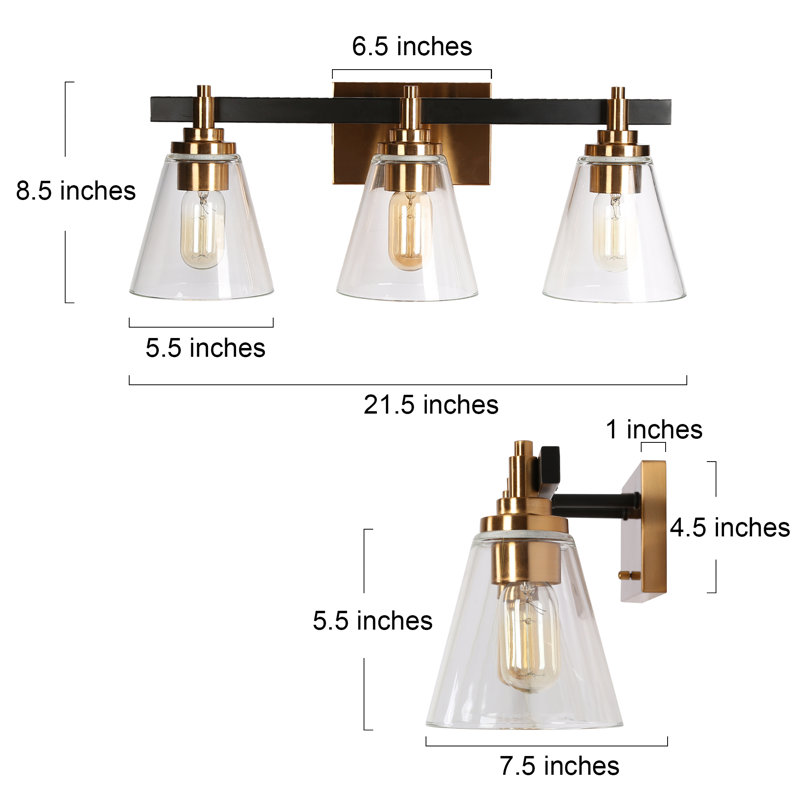 Vallette 3 - Light Dimmable Vanity Light