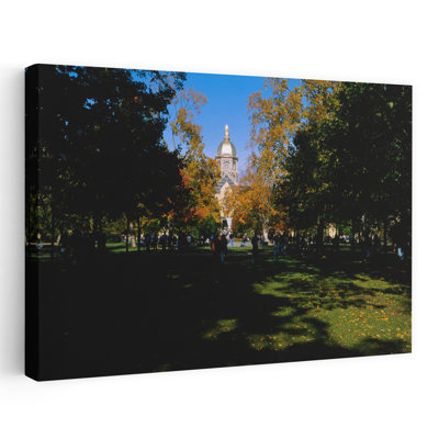 Group Of People At A University Campus University Of Notre Dame South Bend Indiana Abstract Contemporary Architecture Tree Art