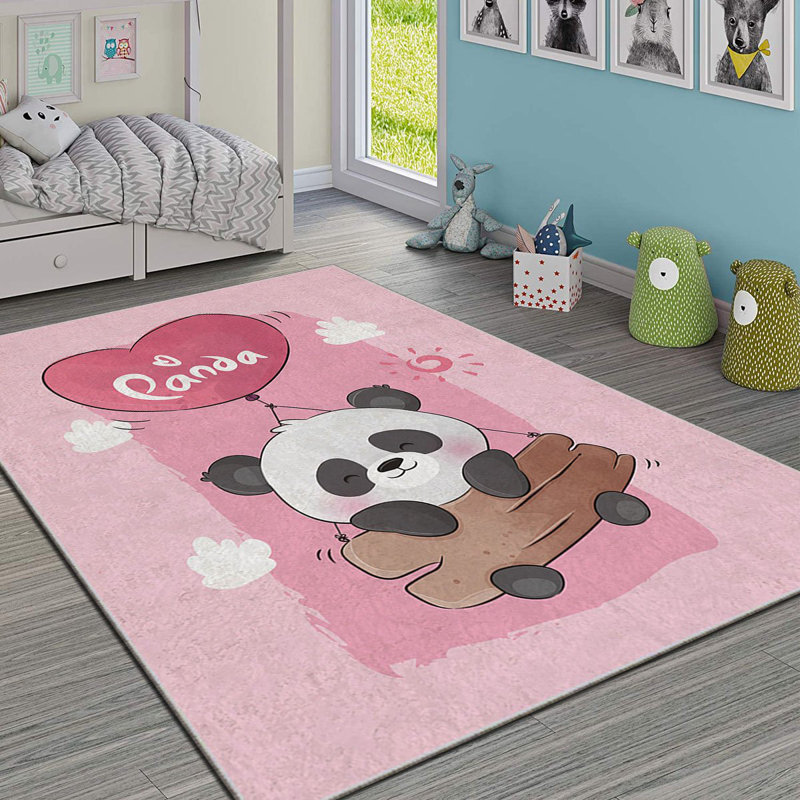Tapis luxueux, 4,6 x 7,2 pi, 100% polyester, 740 g / m² | Revers en feutre antidérapant, éponge stratifiée pour le confort, antibactérien et facile à nettoyer | Tissu de velours élégant avec impression numérique, lavable à la machine