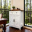 Armoire de rangement à porte de grange avec porte de grange blanche et grain de bois, buffet de café avec tiroir pour la cuisine et le salon, buffet-2082112563