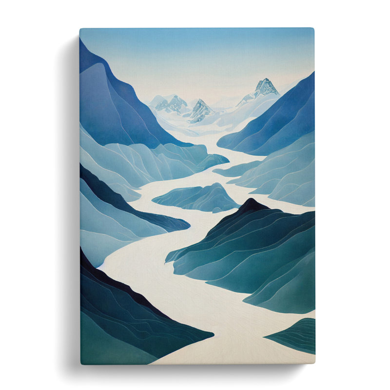 Glacier Pathway - Wrapped Canvas, 76cm H x 50cm W x 3cm D
