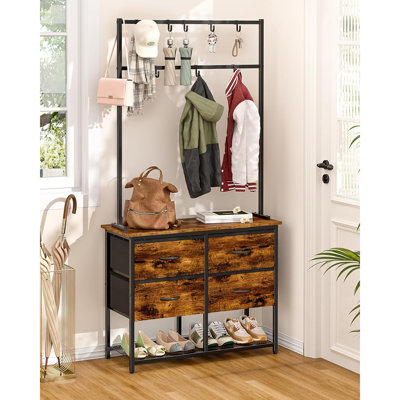 5-in-1 Hall Tree with Shoe Storage Bench – 31.5" Entryway Organizer with Drawers & 8 Hooks