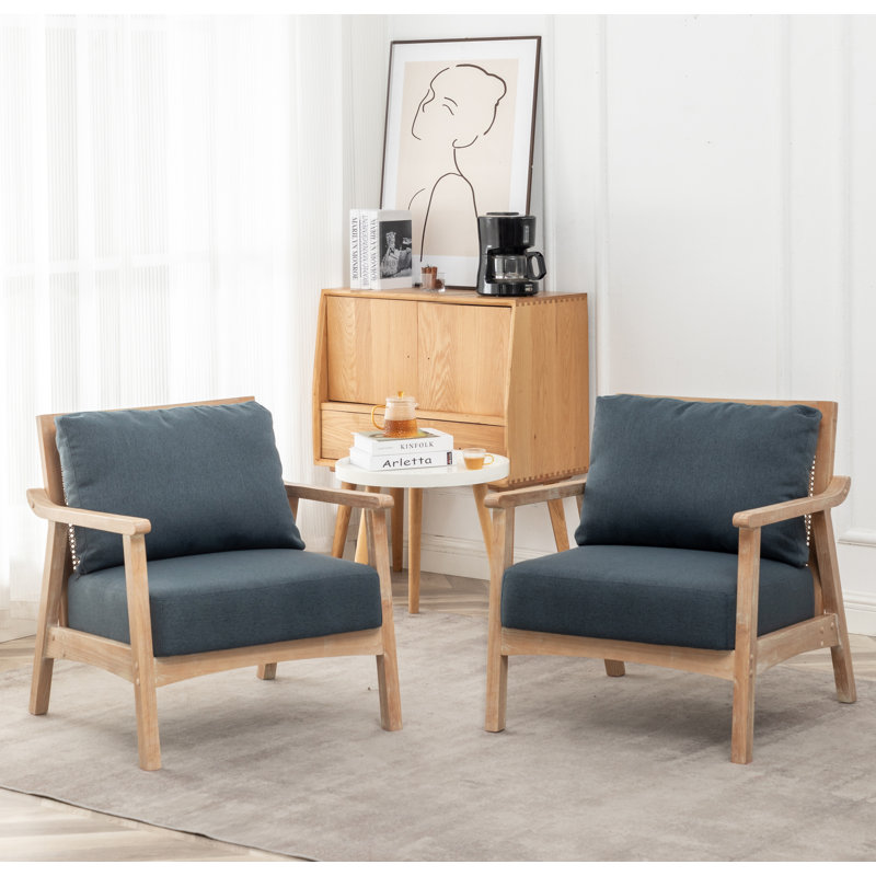 Willbanks 27" W Polyester Armchair, Gray Polyester
