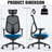 Ergonomic Office Chair with 2D Headrest & Breathable Mesh Back, High Back Computer Chair with Adjustable Armrest & Backrest & Height, Comfy Task Chair with Thickened Cushion-624526548-624526549