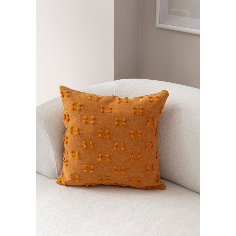 Vibrant Orange Cushion Cover, 17.0 x 17.0 Inches | 100% Polyester, Durable & Machine Washable | Soft Fabric with 100 GSM Density | Perfect for Home Decor, Couch, Sofa, & Bedroom Accent – Stylish & Easy to Clean