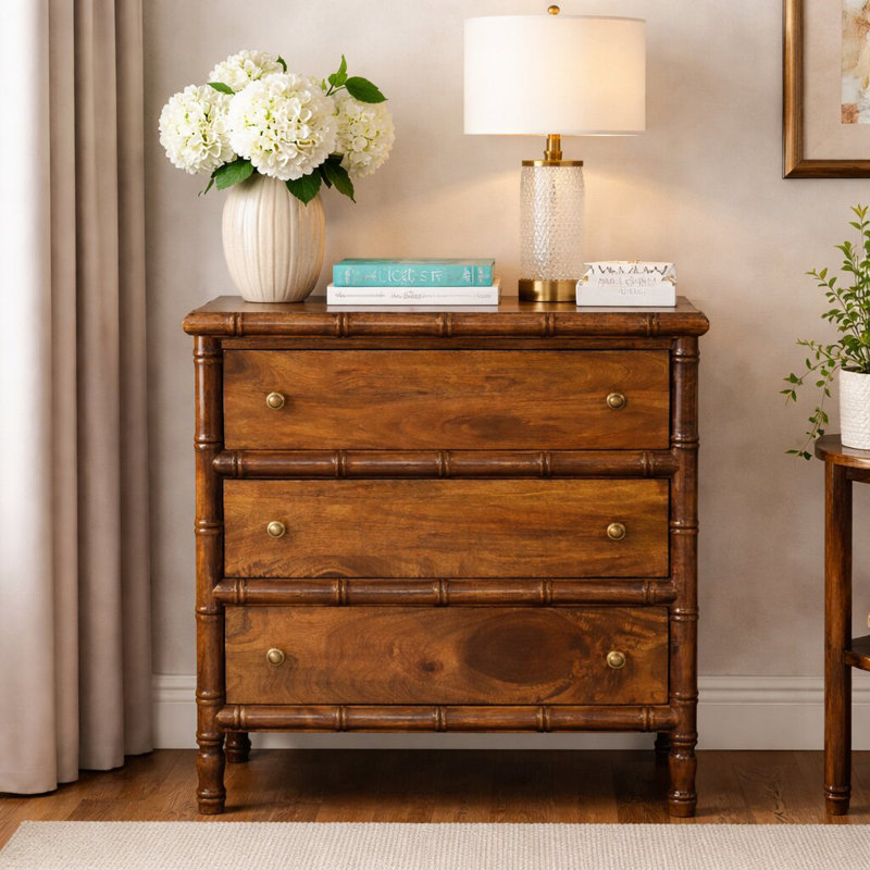 Bamboo 3 Drawer Chest