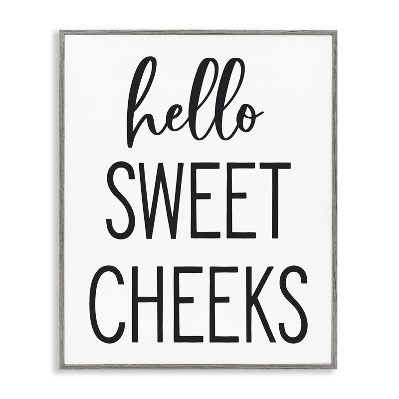 Hello Hello Cheek Silly, Giclée encadrée noir minuit, L 24 po x H 30 po