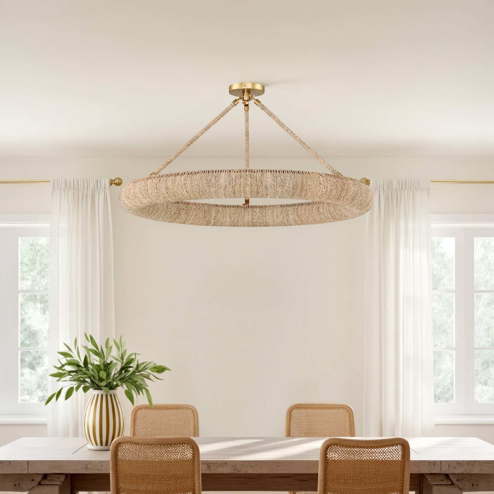 8 - Light Metal Dimmable Chandelier