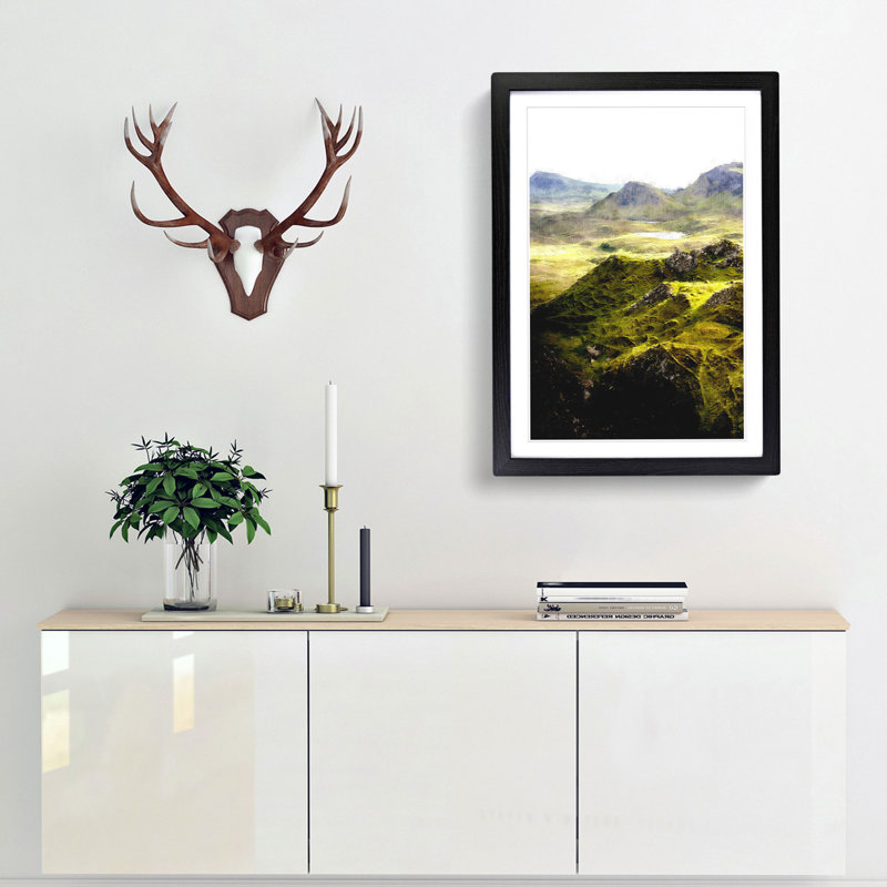 Portree in the Isle of Skye Scotland - Picture Frame Graphic Art Print, 63cm H x 45cm W x 2cm D, Black Framed
