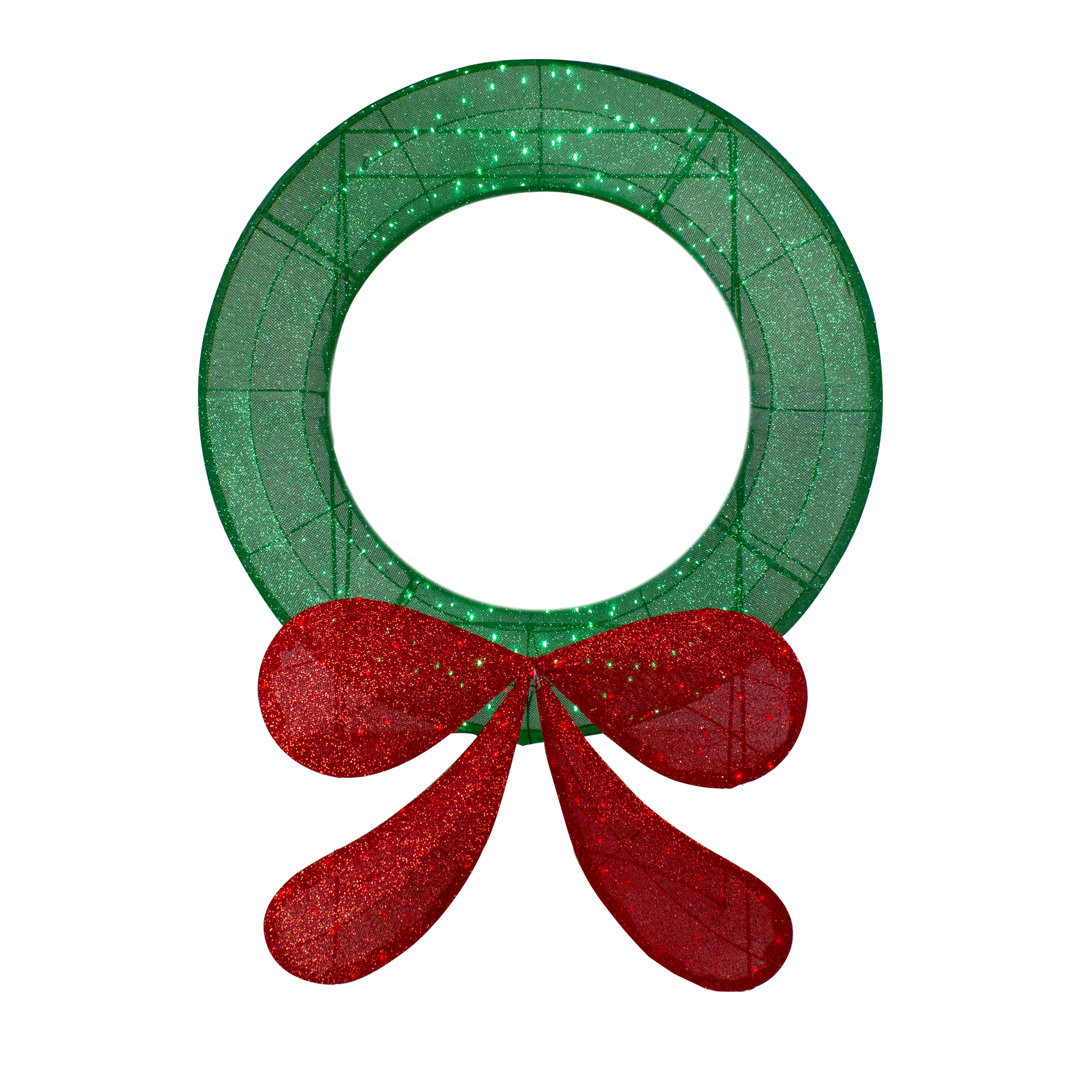 48" Commercial-Sized Lighted Tinsel Christmas Wreath Outdoor Decoration Northlight Seasonal