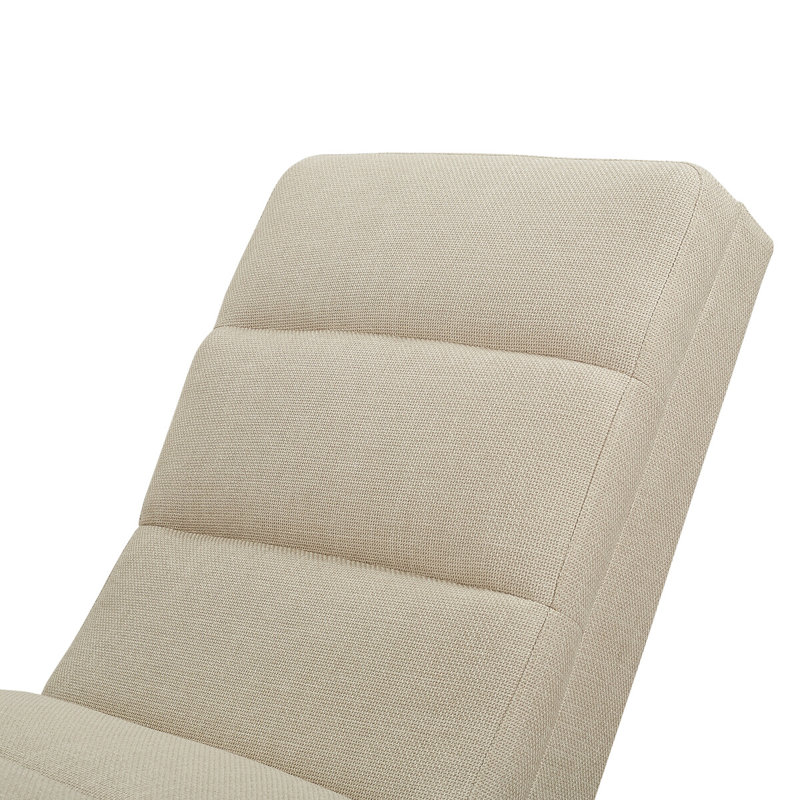 Aliese Upholstered Chaise Lounge, Dark beige