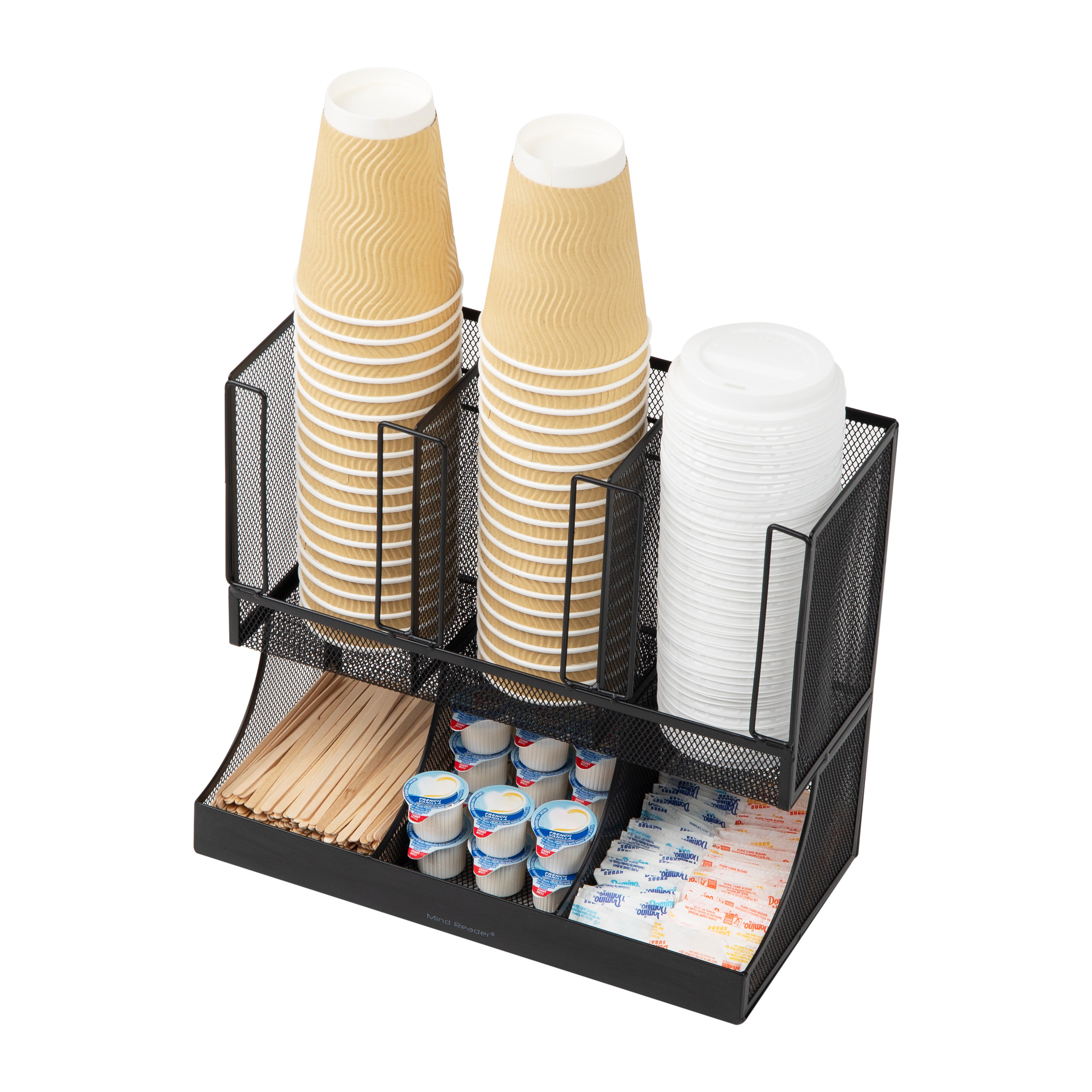 Mind Reader 6-section Coffee Condiment Organizer, Utensil And Cup