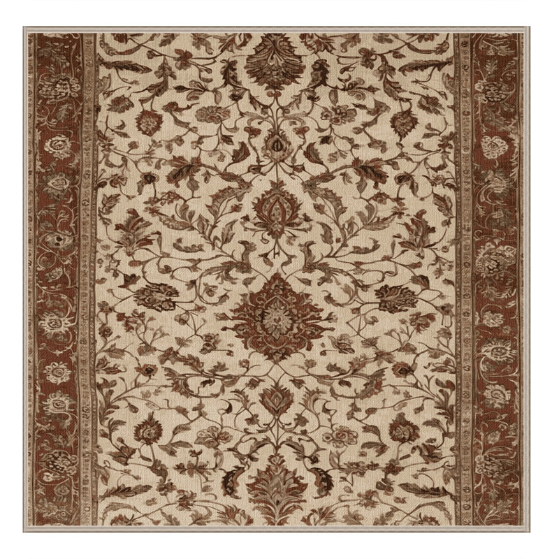 Tapis brun lavable à la machine, Carré 3 pi