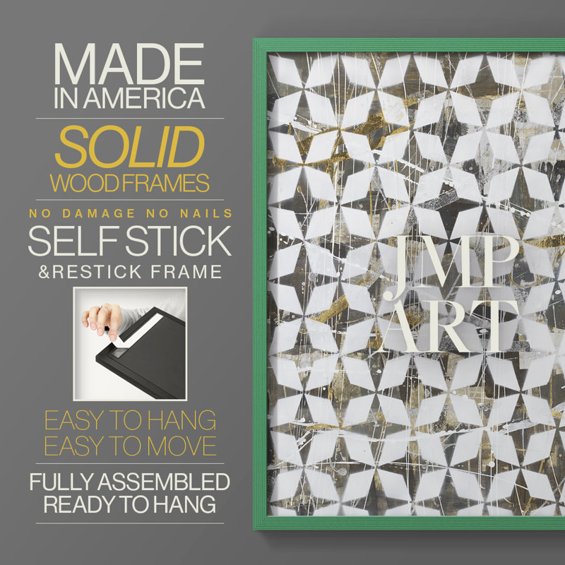 Modern Love Framed Print - Solid Wood, Green