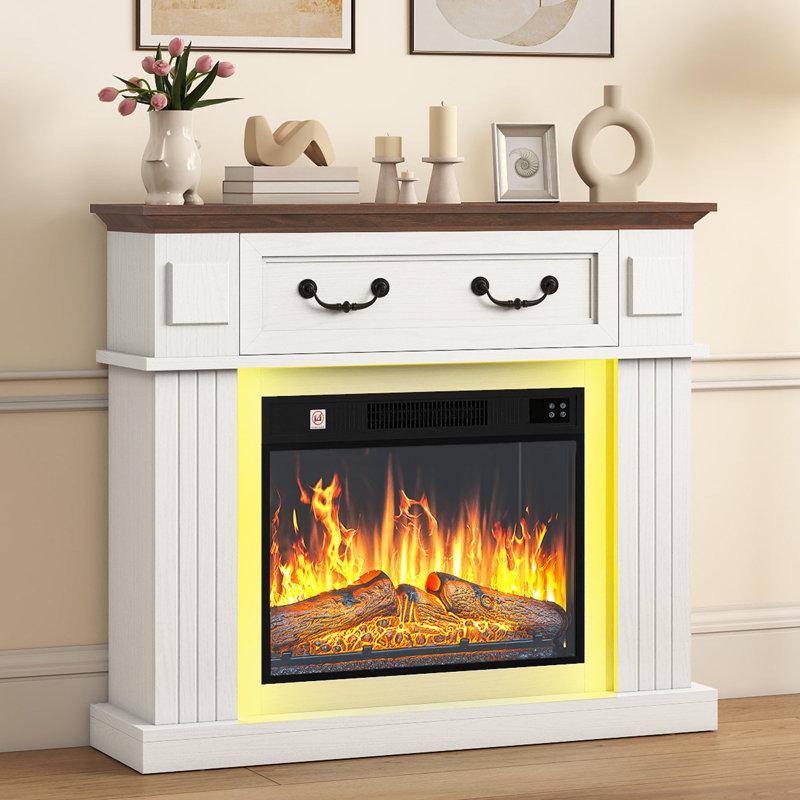 Metro Lane 97cm W Electric Fireplace with 2000 BTU