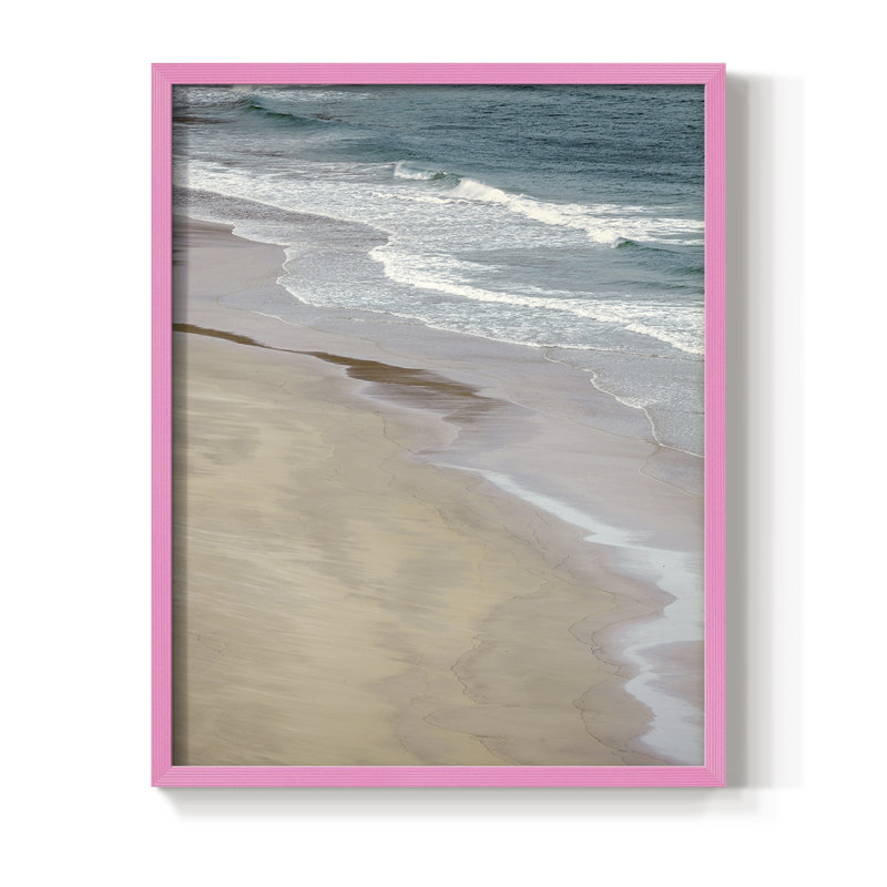 Impression encadrée «Low Tide Summer» - bois massif, H 10 po x l 8 po, Rose