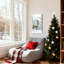 «Christmas Winter Deer Forest Snow Bird Landscape», ensemble de 3 impressions sur toile-940723867
