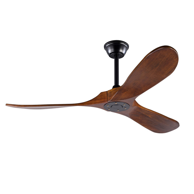 52 Inch Indoor Ceiling Fans With Lights,3 Solid Wood Blades, Ceiling Fan With Remote Control,Reversible DC Motor, Fan Light For Bedroom, Living Room, Study Room