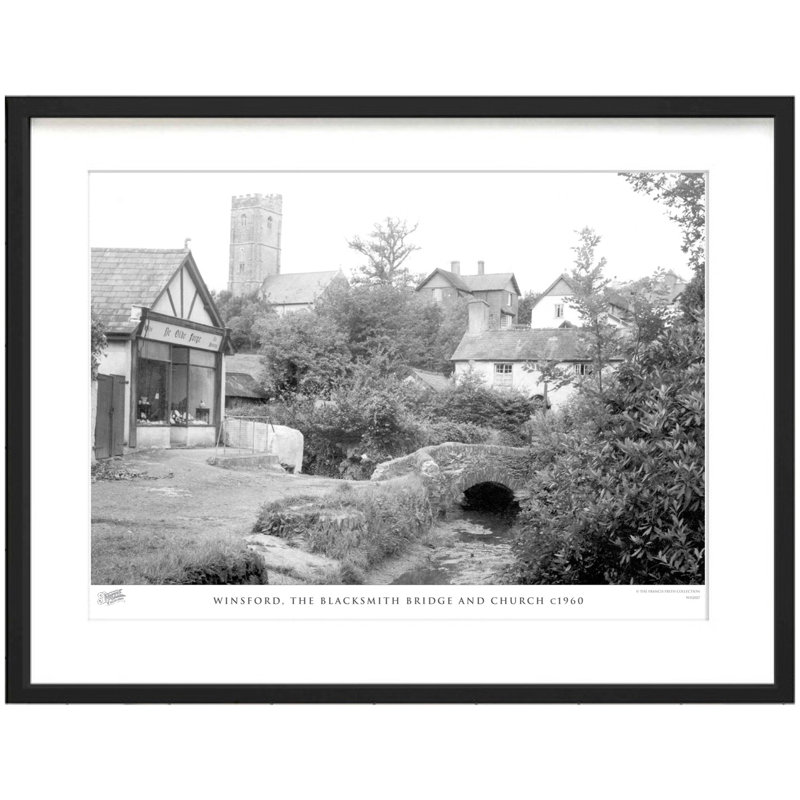 Winsford, The Blacksmith Bridge And Church C1960 - Single Picture Frame Print, 40cm H x 50cm W x 2.3cm D