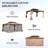 12X16ft Hardtop Gazebo, Permanent Outdoor Gazebo With Polycarbonate Double Roof, Aluminum Gazebo Pavilion With Curtain And Net For Garden, Patio, Lawns, Deck, Backyard (Wood-Looking)-124670175-124670167