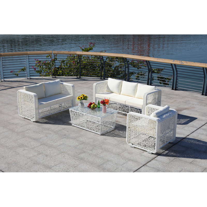 Wicker 6 - Person Patio Conversation Set