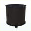 Ensemble de 2 tables de bout cylindriques noires modernes Mid-Century avec station de charge intégrée, porte coulissante et rangement à 2 niveaux-129952448-129952449