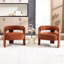 Fauteuil d'appoint pour le salon, fauteuil simple en velours et fauteuil Mid-Century moderne avec pieds en bois pour la lecture dans la chambre à coucher-1084683368