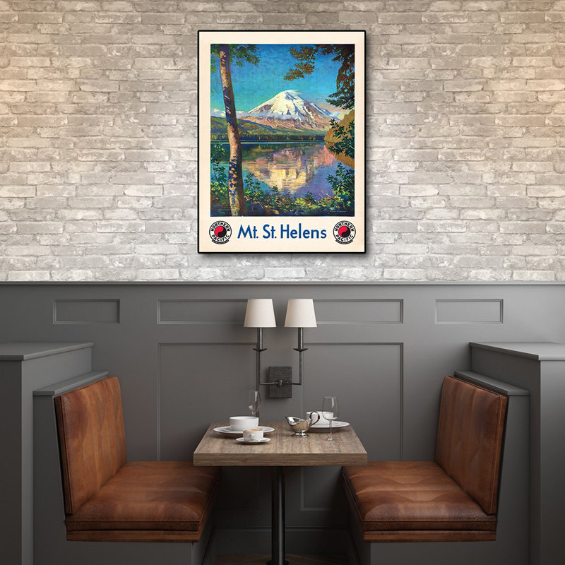 Mt. St. Helens C1920S, affiche de voyage rétro, art mural