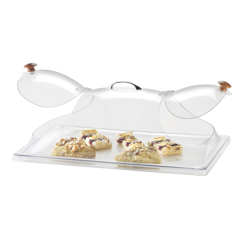 Dôme transparent classique avec ouverture à double extrémité et portes - 12 po x 20 po x 7 1/2 po