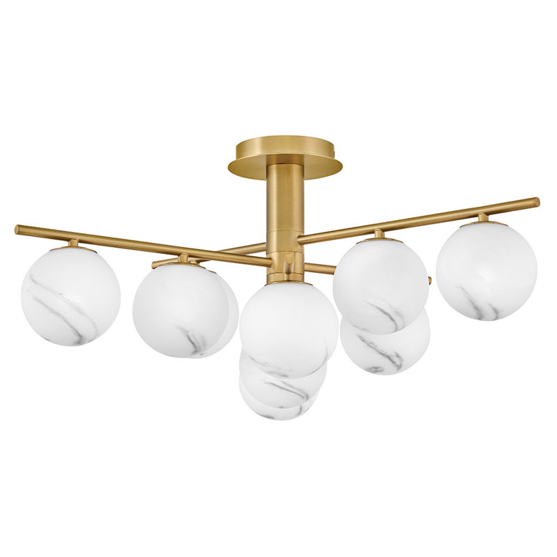 Selene 9 - Light Semi Flush Mount, Bronze