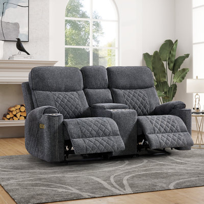 Ensemble de salon inclinable 2 pièces en chenille douce et moderne 2 pièces