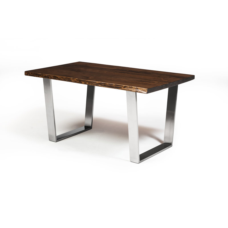 David Metal Base Dining Table, Silver