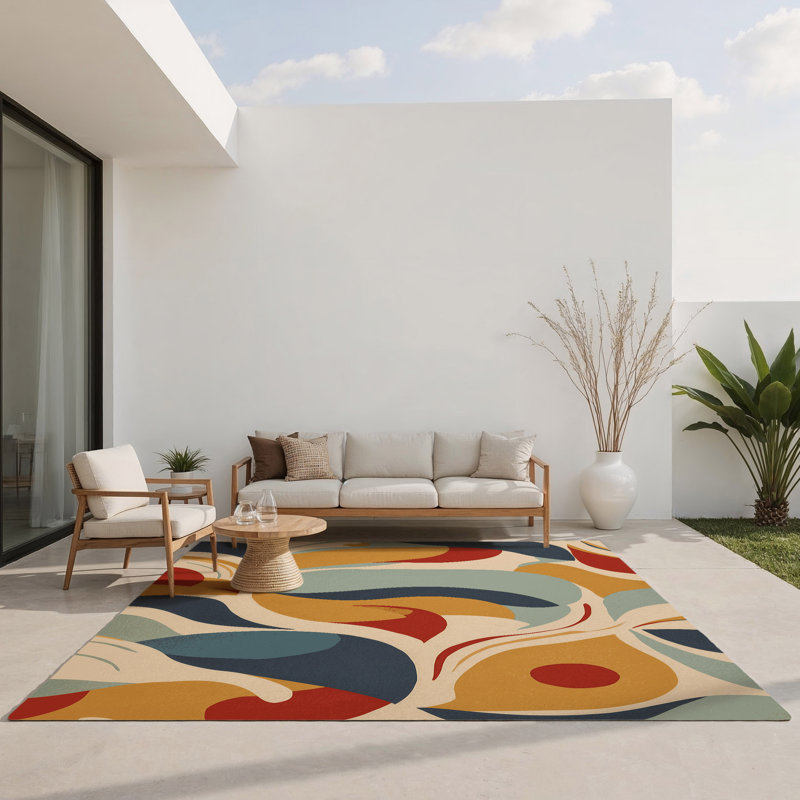 Tapis intérieur et extérieur Perky Sparkle, Rectangle 5 pi x 7 pi