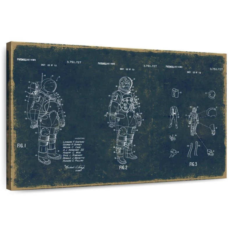 Brevet de combinaison spatiale, H 32 po x l 48 po