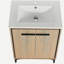Base de meuble-lavabo 24 po avec lavabo, armoire de rangement avec portes, bois d'ingénierie-120102174