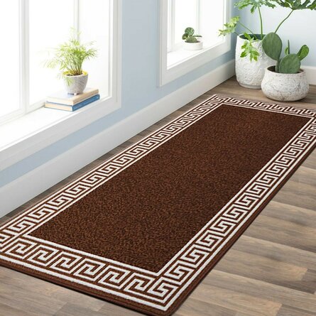 Gagliano Geometric Machine Woven Brown/Beige Area Rug