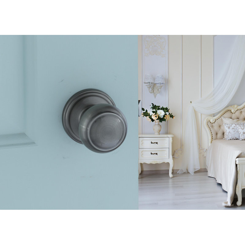 Faux bouton de porte Colonial, Nickel antique