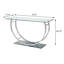 Insco 47.6'' W Console Table with Glass Top in Clear and Chrome