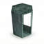 Table d'appoint luxueuse en marbre naturel vert luxueux, table de bout hexagonale de 16 cm avec finition polie, socle en pierre vert diamant et table de chevet moderne pour le salon (40 cm x 32 cm)