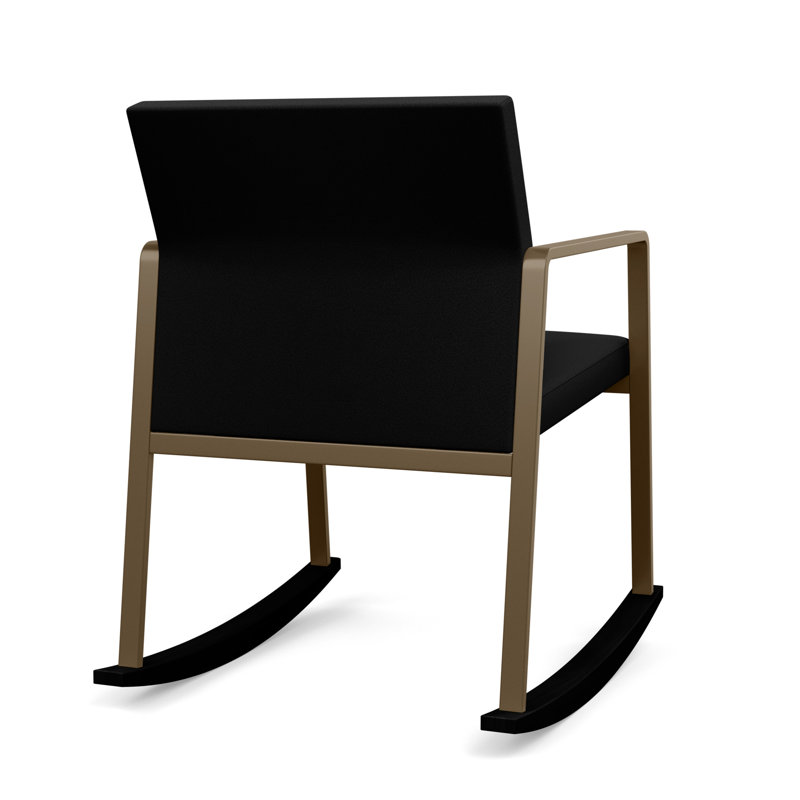 Chaise berçante Gansett, Bronze, Portes ouvertes en tissu noir