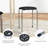 17.5 Inch Set Of 6 Portable Plastic Stack Stools With Metal Frame-1907942428