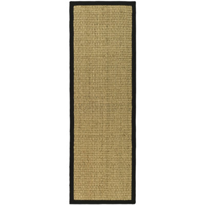 Delapena Solid Colour Bamboo Slat / Seagrass Hand Woven Area Rug