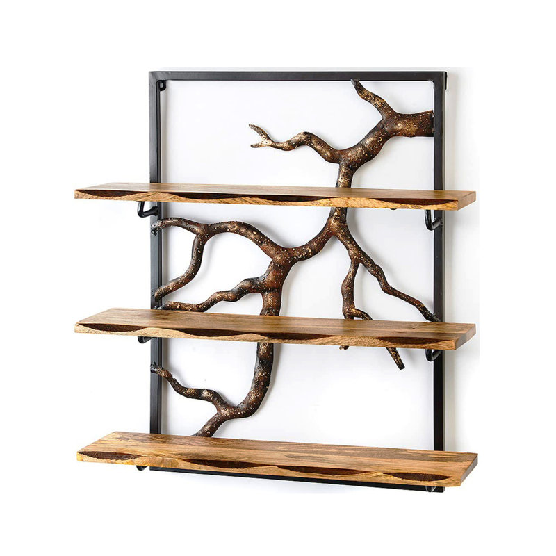 Dipalma 3 Piece Solid Wood Tiered Shelf