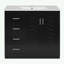Meuble-lavabo de salle de bain avec lavabo, 3 tiroirs et portes à fermeture douce-444830571