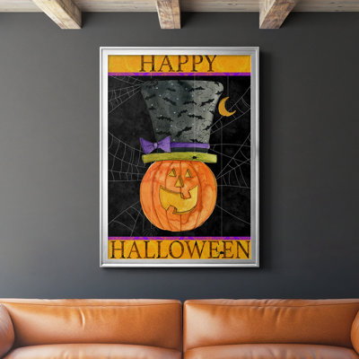 Joyeux Halloween, reproduction encadrée de qualité supérieure - prête à être accrochée